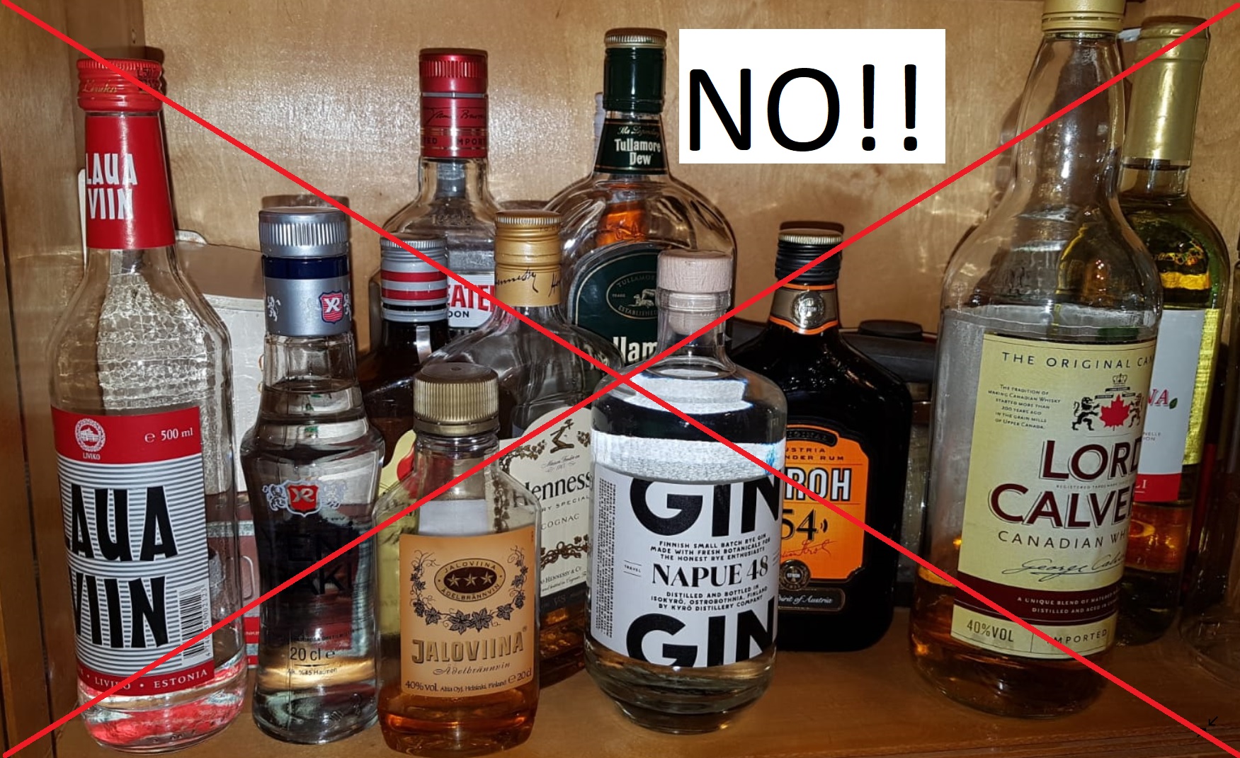No vodka in sites